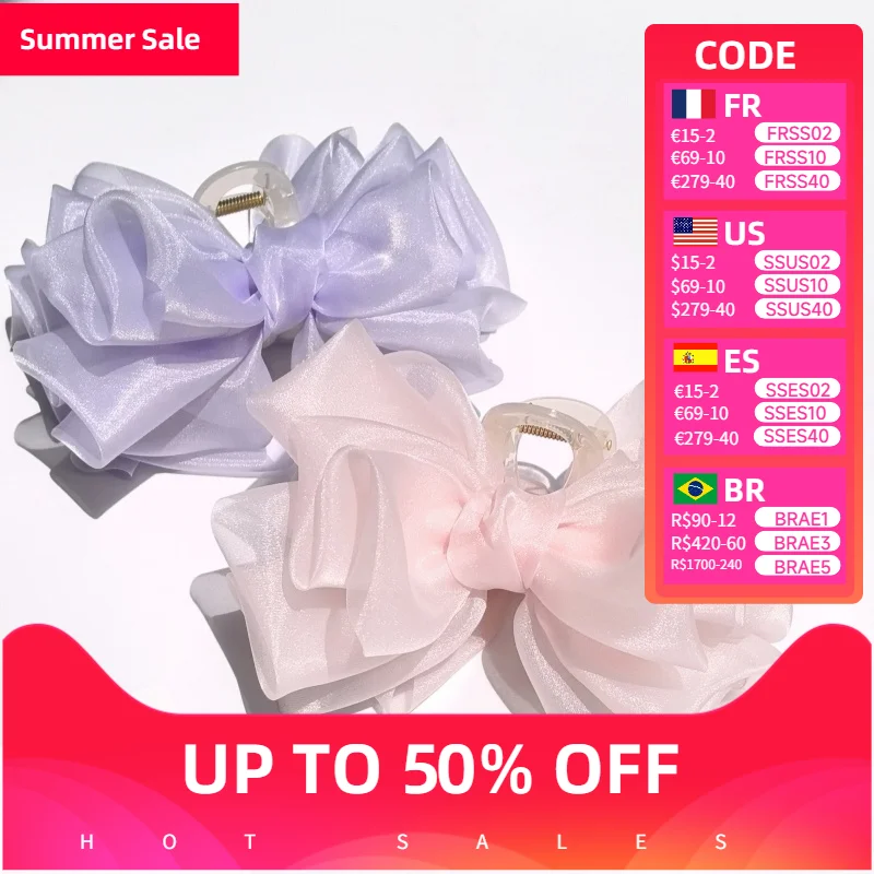 Large Butterfly Bow Hair Claw Chic Hair Accessory for High-end Style Spring/Summer Organza clawClip stunning shark claw
Large Butterfly Bow Hair Claw Chic Hair Accessory for High-end Style Spring/Summer Organza clawClip stunning shark claw