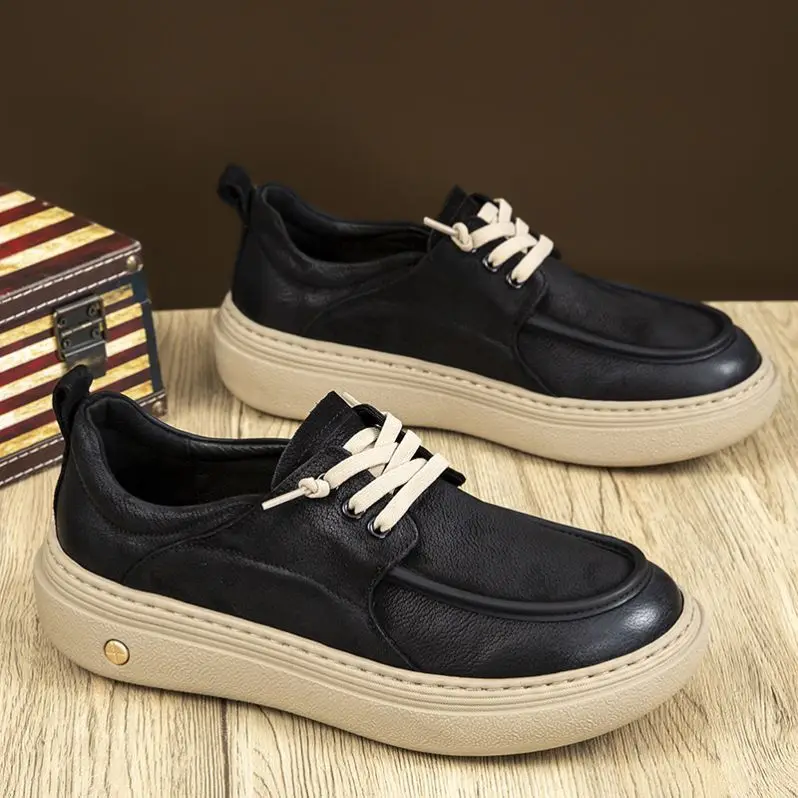 Fashionable Men's Casual Shoes Leather Shoes Thick Bottom Luxury Trendy Business Style Slip-On Breathable Cotton Shoes
Fashionable Men's Casual Shoes Leather Shoes Thick Bottom Luxury Trendy Business Style Slip-On Breathable Cotton Shoes