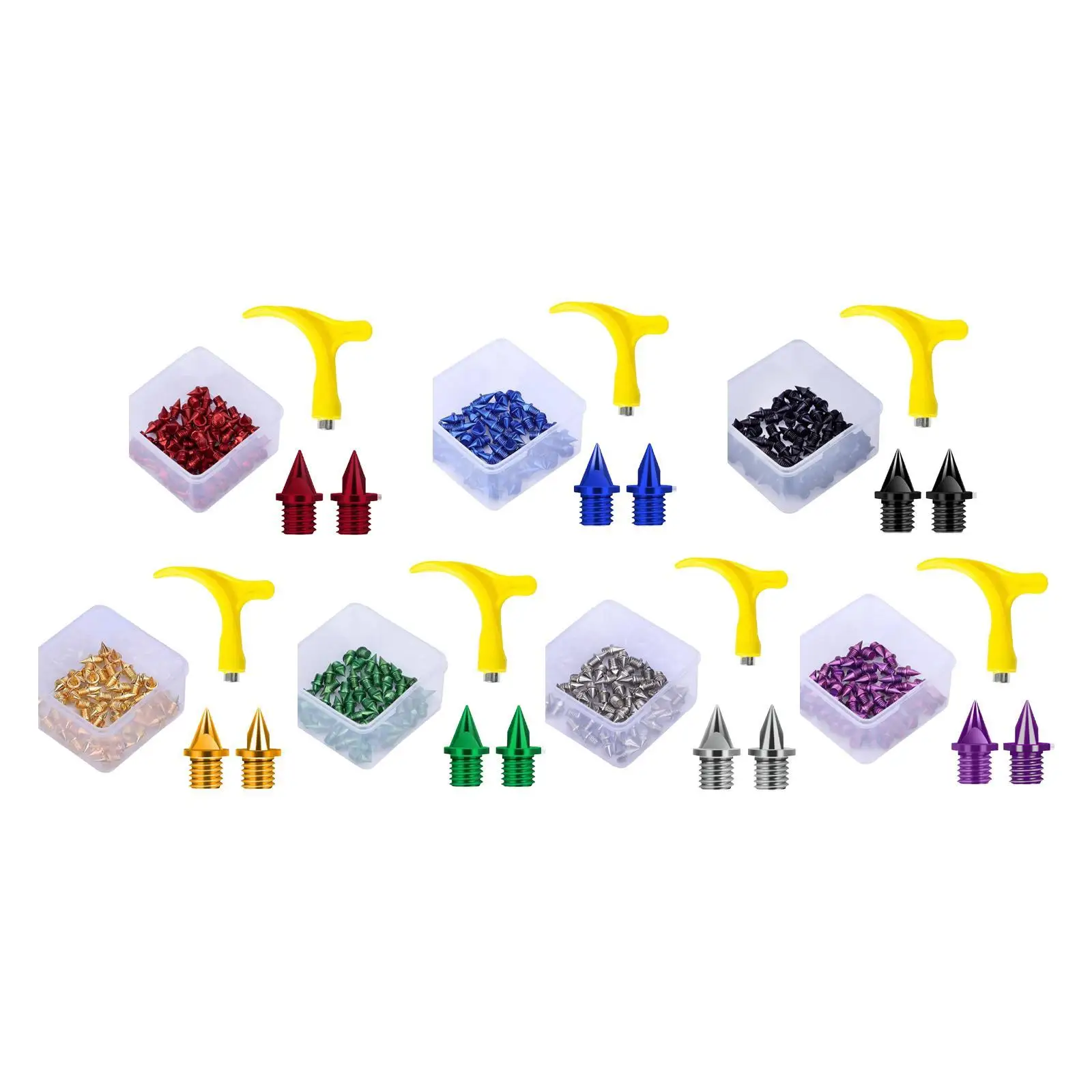 50 шипов для гусеничных обуви, аксессуары, портативные универсальные шипы для тренировок на открытом воздухе, соревнований, беговых игр на короткие расстояния
50 шипов для гусеничных обуви, аксессуары, портативные универсальные шипы для тренировок на открытом воздухе, соревнований, беговых игр на короткие расстояния