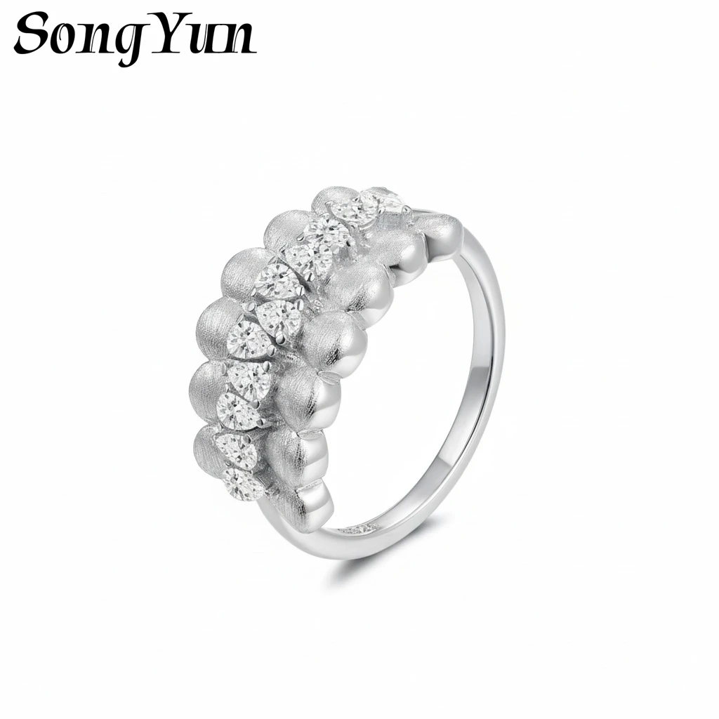SongYun Jewelry 925 Sterling Silver Ring Band Women Moissanite Diamond Rings D Color VVS1 GRA Certificated Fine Accessories
SongYun Jewelry 925 Sterling Silver Ring Band Women Moissanite Diamond Rings D Color VVS1 GRA Certificated Fine Accessories