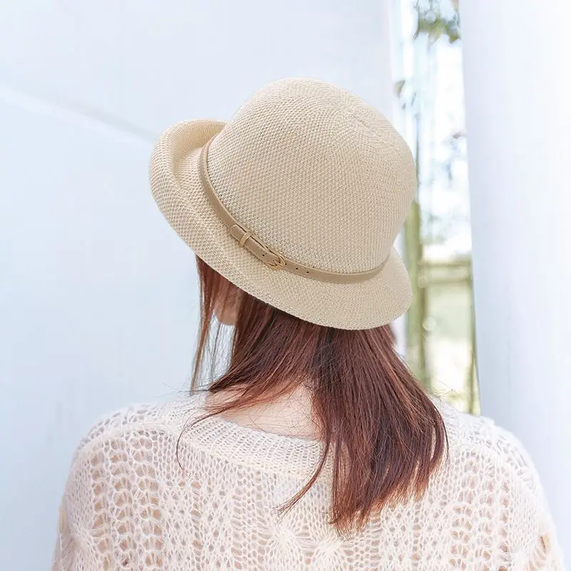 Breathable Woven Roll Brim Bucket Hat Women Vintage Leather Buckle Sun Hat Summer Beach Casual Bowler Hat Roll-up Sun Hat
Breathable Woven Roll Brim Bucket Hat Women Vintage Leather Buckle Sun Hat Summer Beach Casual Bowler Hat Roll-up Sun Hat