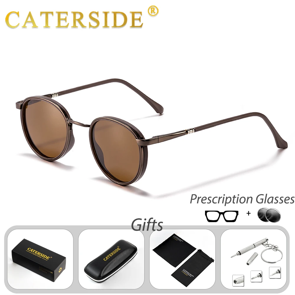 CATERSIDE New Men Retro Prescription Sunglasses Premium Metal Circular Lenses Optical Sun Glasses Women Myopia Hyperopia Glasses
CATERSIDE New Men Retro Prescription Sunglasses Premium Metal Circular Lenses Optical Sun Glasses Women Myopia Hyperopia Glasses