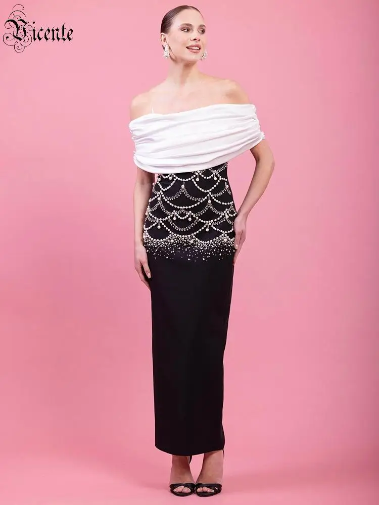 VC Elegant Off Shoulder Pearl Beaded Maxi Dress Women Slim Fit Evening Party Formal Dress Wedding Guest Long Dresses
VC Elegant Off Shoulder Pearl Beaded Maxi Dress Women Slim Fit Evening Party Formal Dress Wedding Guest Long Dresses