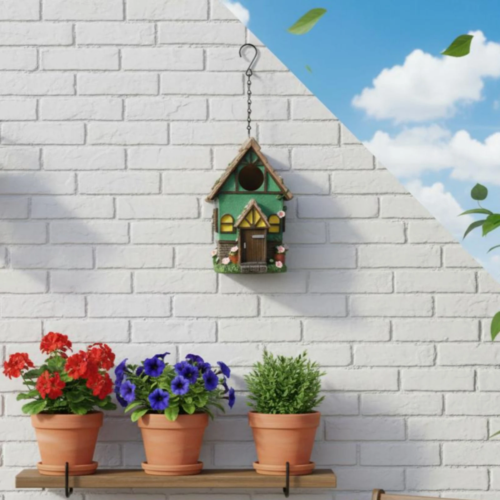 Green Cottage Birdhouse Weather-Resistant Fairy House Birdhouse Decorative Bird House Hand-Painted Garden Decor Easy to Clean
Green Cottage Birdhouse Weather-Resistant Fairy House Birdhouse Decorative Bird House Hand-Painted Garden Decor Easy to Clean