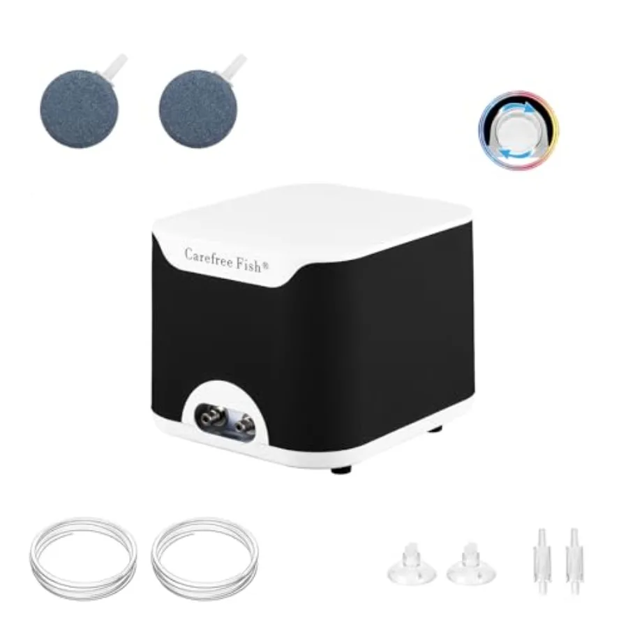 5/ Aquarium Air Pump Dual Outlets Super Quiet Oxygen Pump with 6Feet Silicone Anti-Shedding Tubing and 2 Bubble Stones
5/ Aquarium Air Pump Dual Outlets Super Quiet Oxygen Pump with 6Feet Silicone Anti-Shedding Tubing and 2 Bubble Stones