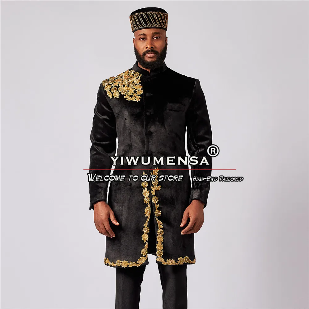 Black Velvet Men Suits Long Luxury Beads Appliques Blazer Pants 2 Pieces Groom Wedding Tuxedos Bespoke Prom Dinner Blazers Sets
Black Velvet Men Suits Long Luxury Beads Appliques Blazer Pants 2 Pieces Groom Wedding Tuxedos Bespoke Prom Dinner Blazers Sets