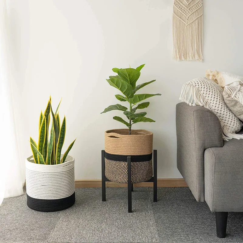 Foldable Cotton Rope Woven Basket Flower Pot Basket Straw Round Storage Basket Home Decor Storage Baskets Laundry Basket
Foldable Cotton Rope Woven Basket Flower Pot Basket Straw Round Storage Basket Home Decor Storage Baskets Laundry Basket