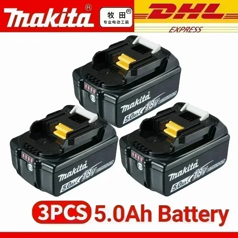 100% original Makita 5.0Ah 18V Rechargeable Battery for Makita 18V BL1830 BL1830B BL1840 BL1840B BL1850 BL1850B Power Tools
100% original Makita 5.0Ah 18V Rechargeable Battery for Makita 18V BL1830 BL1830B BL1840 BL1840B BL1850 BL1850B Power Tools