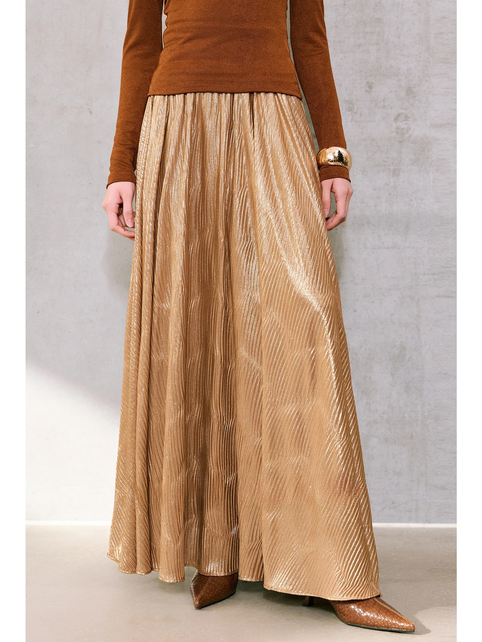 WANGXO Gold-d 3D Pleated High-Waist Umbrella Skirt Ele Draped Oversize Bell Skirt Ci Commute Casual Sle f-len...
WANGXO Gold-d 3D Pleated High-Waist Umbrella Skirt Ele Draped Oversize Bell Skirt Ci Commute Casual Sle f-len...