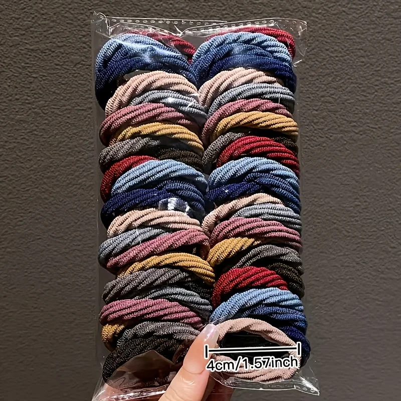 100/200 Pieces in a Pack, Random Color Mixed Threaded Hair Bands, Rubber Bands for Women, Korean Style, High Elasticity, Durable, Stylish Black Hair Ties for Ponytails, Gentle on Hair
100/200 Pieces in a Pack, Random Color Mixed Threaded Hair Bands, Rubber Bands for Women, Korean Style, High Elasticity, Durable, Stylish Black Hair Ties for Ponytails, Gentle on Hair