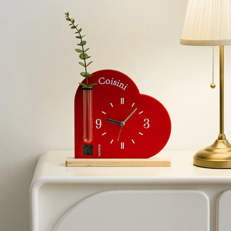 Cream-Colored Creative Desk Clock Heart-Shaped Entrance Table Decoration Temperature Display Storage Stand Clock Decor
Cream-Colored Creative Desk Clock Heart-Shaped Entrance Table Decoration Temperature Display Storage Stand Clock Decor