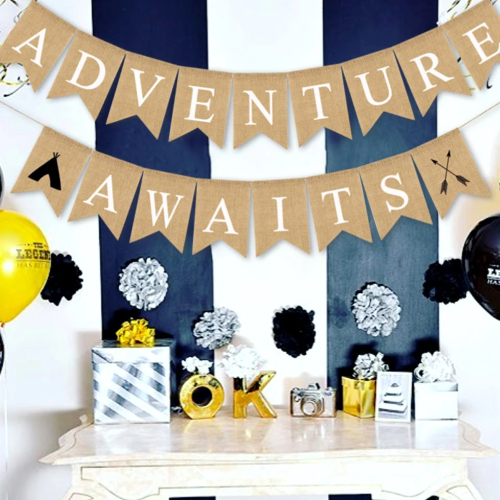 Adventure Themed Banner Party Decor Swallow Tail Swallowtail Linen Bunting Garland Festival Hanging
Adventure Themed Banner Party Decor Swallow Tail Swallowtail Linen Bunting Garland Festival Hanging