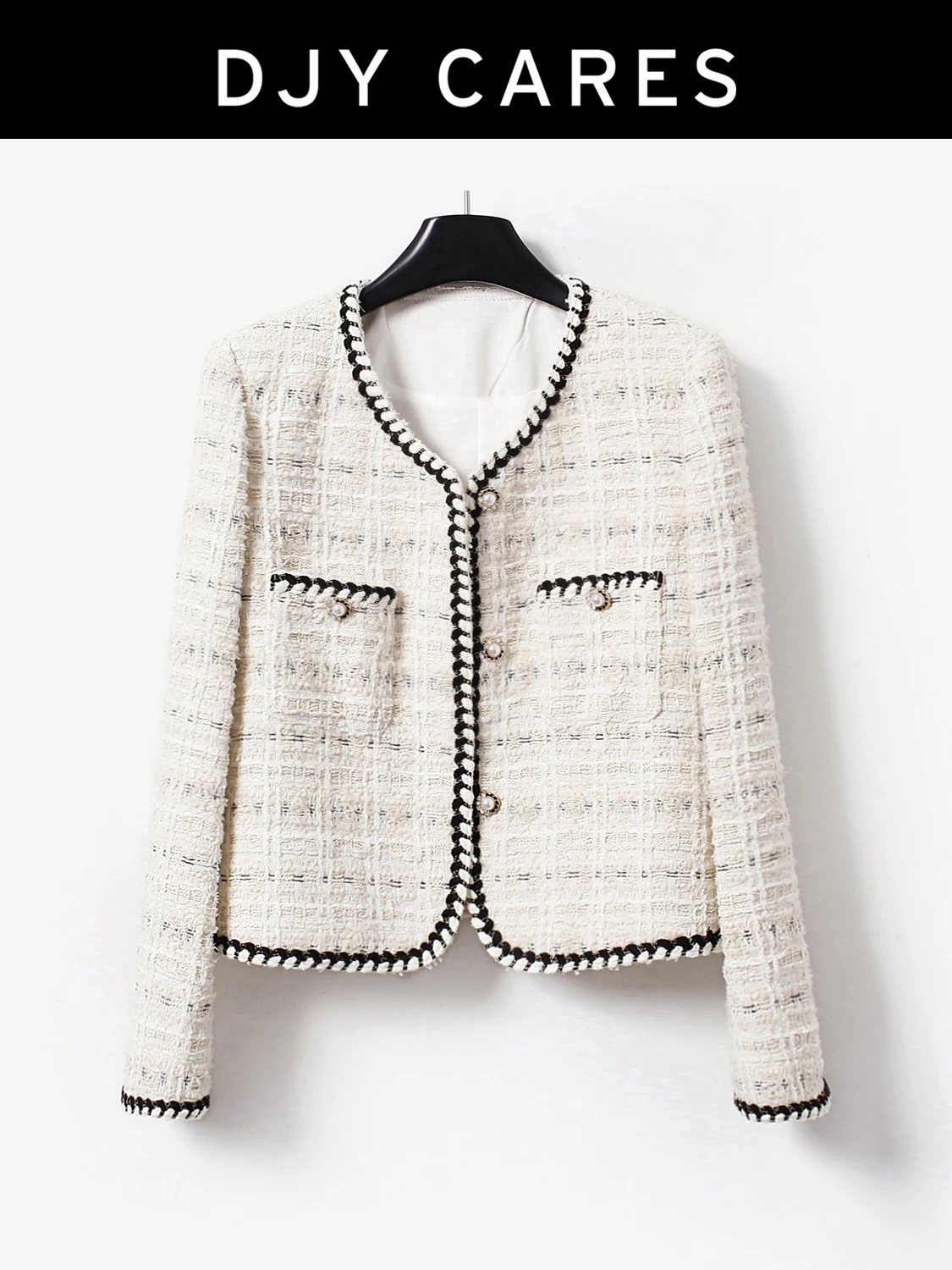 New Heavy duty hand trimmed woven striped coat with coarse woolen fabric, versatile top
New Heavy duty hand trimmed woven striped coat with coarse woolen fabric, versatile top