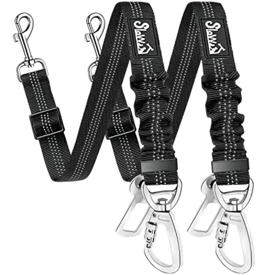 Dog Seatbelt, 2 Pack Dog Seat Belt Car Leash Adjustable Elastic Bungee Buffer Heavy Duty Nylon Reflective Pet Safety Tether Con
Dog Seatbelt, 2 Pack Dog Seat Belt Car Leash Adjustable Elastic Bungee Buffer Heavy Duty Nylon Reflective Pet Safety Tether Con