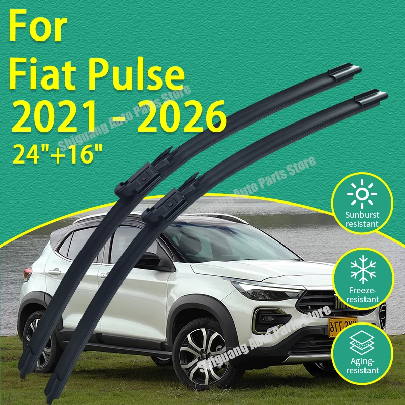 Front Silicone Coating Wipers for Fiat Pulse 2021 - 2026 Car Wiper Windshield Windscreen Blades Accessories 2022 2023 2024 2025
Front Silicone Coating Wipers for Fiat Pulse 2021 - 2026 Car Wiper Windshield Windscreen Blades Accessories 2022 2023 2024 2025