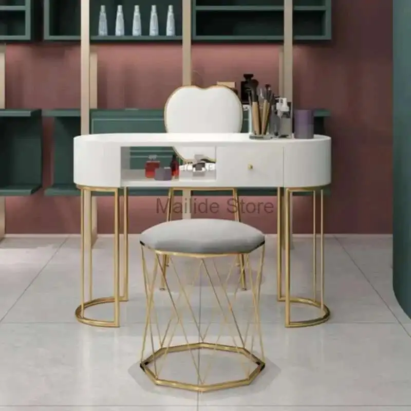 Nordic Wrought Iron Nail Tables For Commercial Furniture Manicure Table Creative Light Luxury Economical Upscale Mesa Manicura 
Nordic Wrought Iron Nail Tables For Commercial Furniture Manicure Table Creative Light Luxury Economical Upscale Mesa Manicura