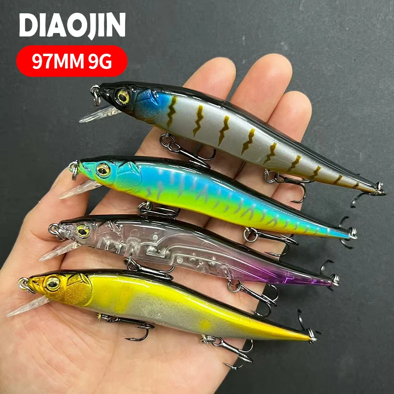 97mm 9g Floating Minnow VISION ONETEN Suspending Fishing Lures Artificial Hard Bait Trolling Jerkbait Bass Pike Fishing Tackle
97mm 9g Floating Minnow VISION ONETEN Suspending Fishing Lures Artificial Hard Bait Trolling Jerkbait Bass Pike Fishing Tackle