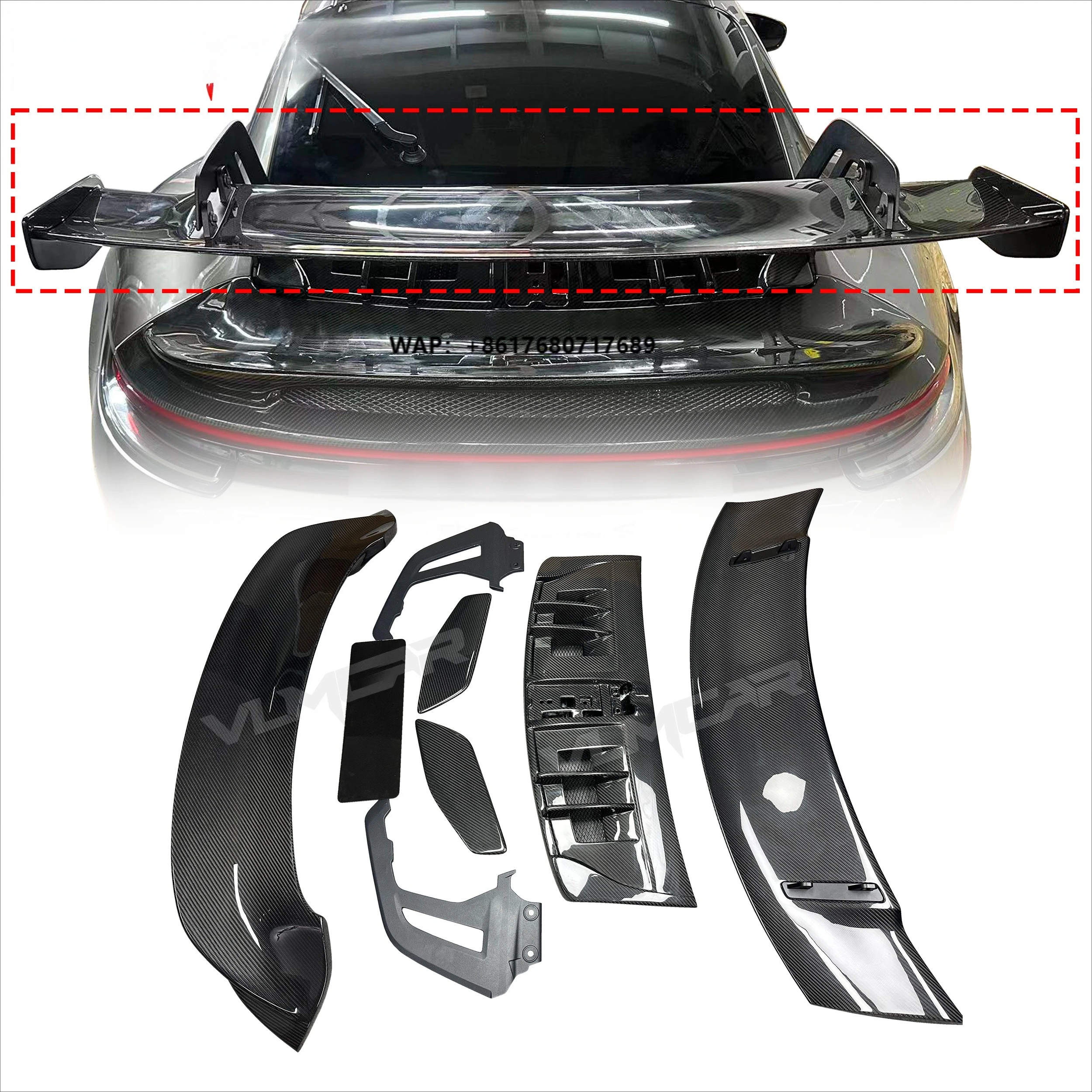 Custom Carbon Fiber Car Spoilers Rear Spoiler Tail Wing Body Kit for 911 992
Custom Carbon Fiber Car Spoilers Rear Spoiler Tail Wing Body Kit for 911 992