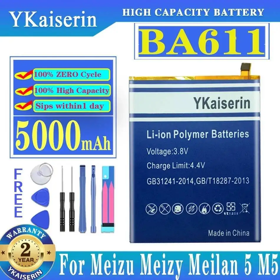 BA611 Прочный аккумулятор 5000 мАч для мобильного телефона Meizu M5 M611H M611Q M611M
BA611 Прочный аккумулятор 5000 мАч для мобильного телефона Meizu M5 M611H M611Q M611M