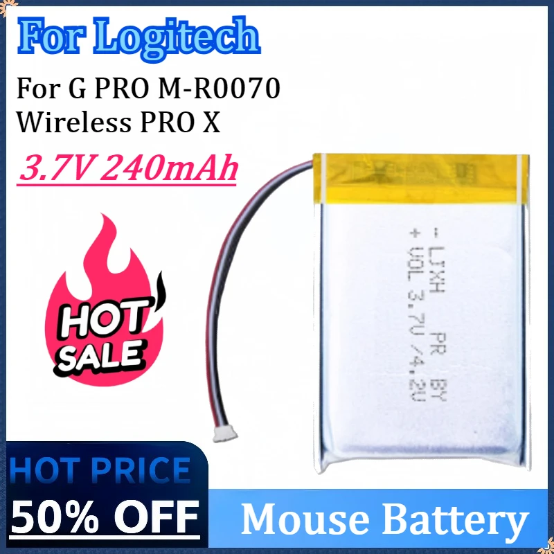 New 3.7V 240mAh Mouse Battery For Logitech G PRO M-R0070 Wireless PRO X Superlight High Quality Rechargeable Battery
New 3.7V 240mAh Mouse Battery For Logitech G PRO M-R0070 Wireless PRO X Superlight High Quality Rechargeable Battery