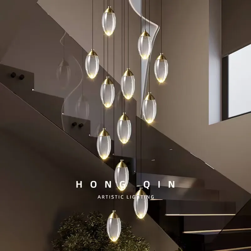 Nordic Stairs Chandelier Villa Luxury Crystal Chandelier Lighting High Ceiling Led Hanging Lamp Staircase Pendent Light
Nordic Stairs Chandelier Villa Luxury Crystal Chandelier Lighting High Ceiling Led Hanging Lamp Staircase Pendent Light