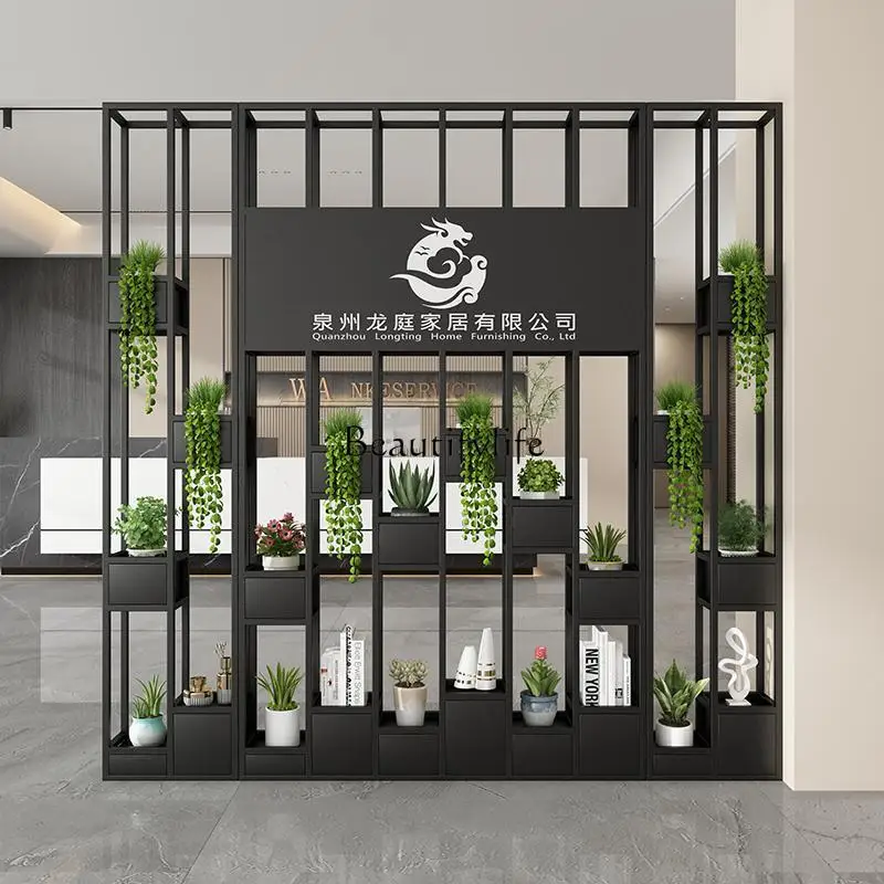 Industrial style simple office wrought iron screen partition flower stand guest restaurant entrance entrance floor storage
Industrial style simple office wrought iron screen partition flower stand guest restaurant entrance entrance floor storage