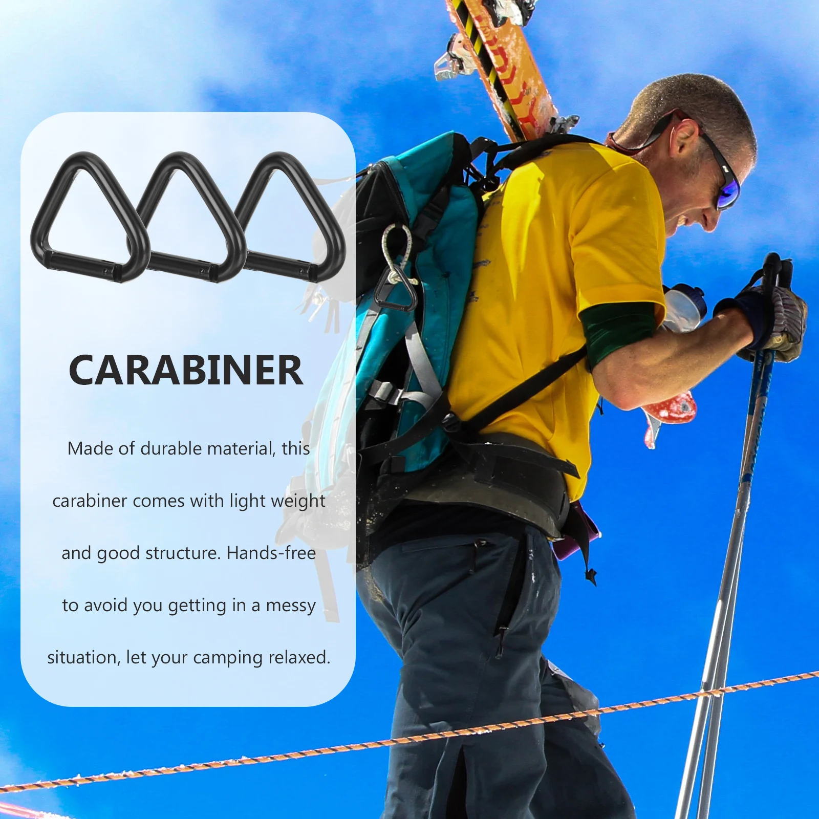 3pcs Black Carabiner Climbing Accessories Durable Spring Buckle Outdoor Heavy Duty Mountaineering Hooks
3pcs Black Carabiner Climbing Accessories Durable Spring Buckle Outdoor Heavy Duty Mountaineering Hooks