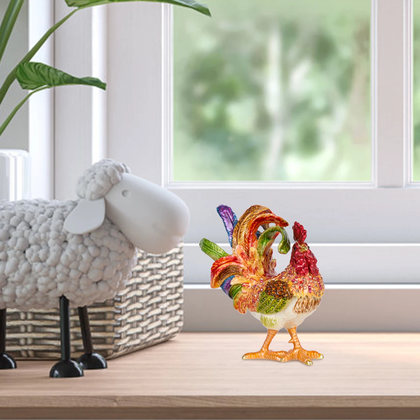Creative Jewelry Storage Box Rooster Shaped Alloy Trinket Organizer For Women Desktop Home Decor Earring Ring Case Durable
Creative Jewelry Storage Box Rooster Shaped Alloy Trinket Organizer For Women Desktop Home Decor Earring Ring Case Durable