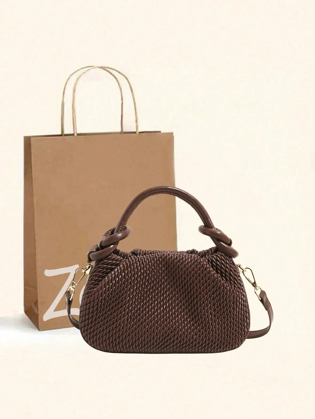 2026 New Vintage Pleated Faux Woven Texture Women's Handbag, Fashionable Cloud-Shaped PU Leather Tote Bag, Suitable For Daily Use
2026 New Vintage Pleated Faux Woven Texture Women's Handbag, Fashionable Cloud-Shaped PU Leather Tote Bag, Suitable For Daily Use