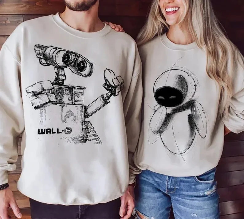 Disney Lovely WALL-E & EVE Together! Boys Girls Couples Two Pack Crewneck Sweatshirt Soft Comfy Stylish Relaxed-Fit Fall Winter
Disney Lovely WALL-E & EVE Together! Boys Girls Couples Two Pack Crewneck Sweatshirt Soft Comfy Stylish Relaxed-Fit Fall Winter