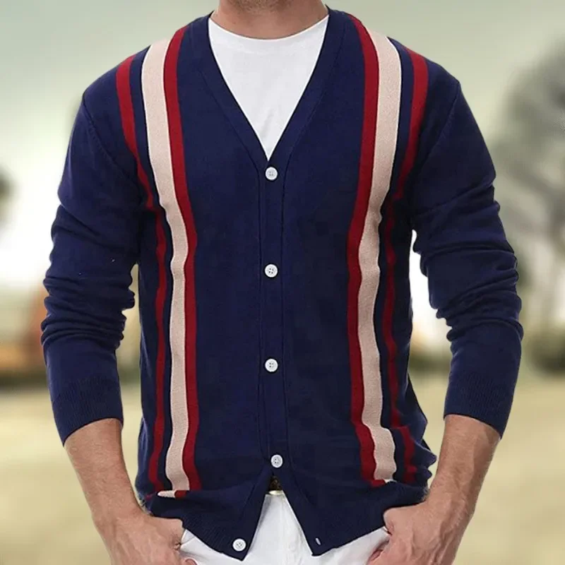 Men's leisure cardigan luxury slim knitwork V-neck sweater long sleeve Streetwear retro icon popular knit M-3XL
Men's leisure cardigan luxury slim knitwork V-neck sweater long sleeve Streetwear retro icon popular knit M-3XL