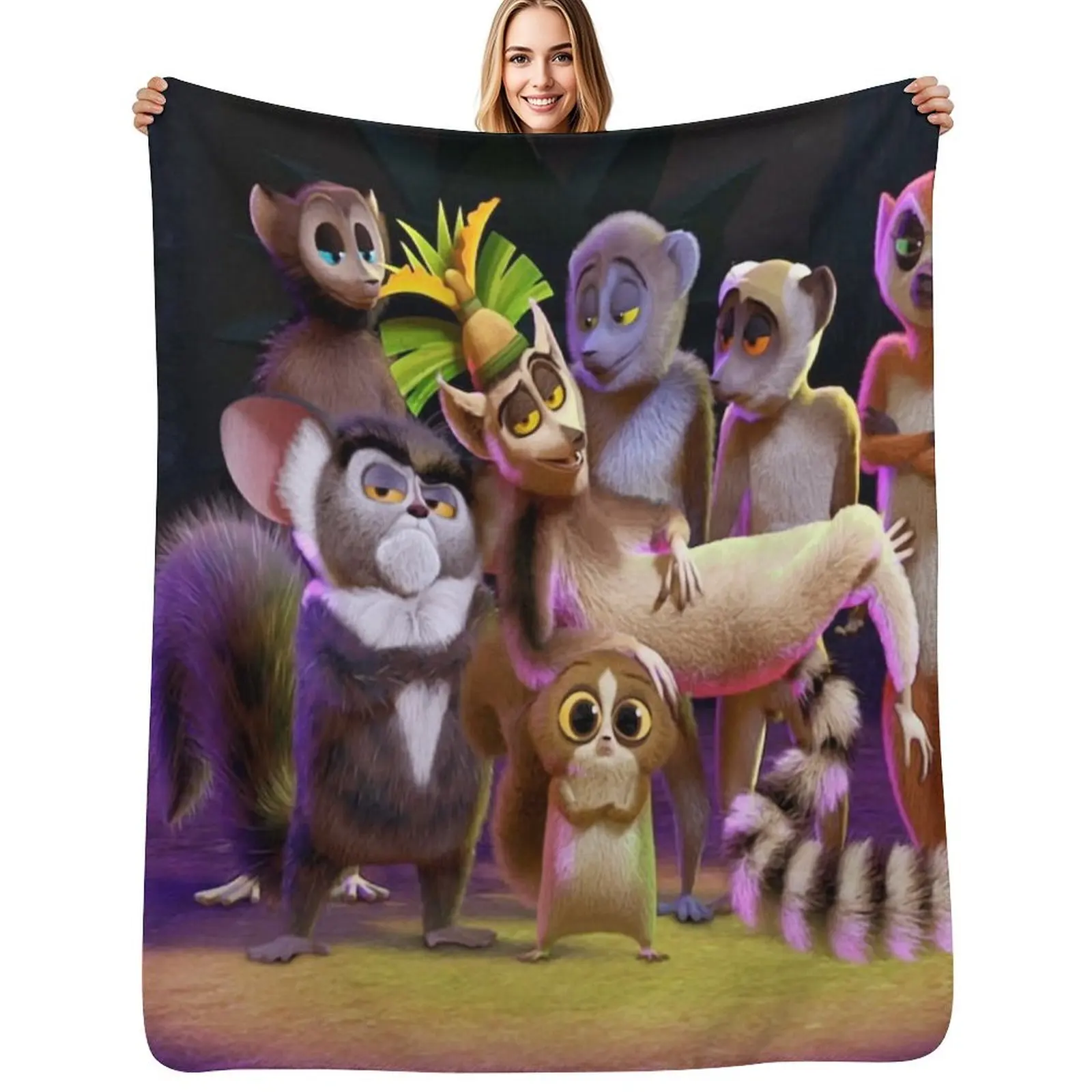 All Hail King Julien Throw Blanket Faux Fur Soft Warm Blanket for Bed
All Hail King Julien Throw Blanket Faux Fur Soft Warm Blanket for Bed