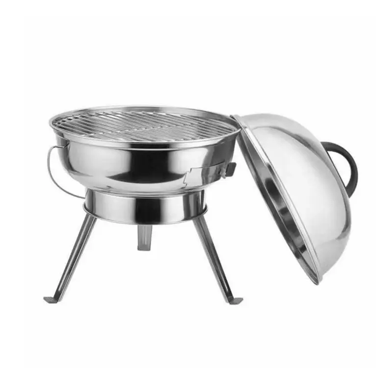 High Quality Stainless Steel Round Charcoal BBQ Grill With Cover Outdoor Camping Barbecue Grill Charcoal Oven
High Quality Stainless Steel Round Charcoal BBQ Grill With Cover Outdoor Camping Barbecue Grill Charcoal Oven
