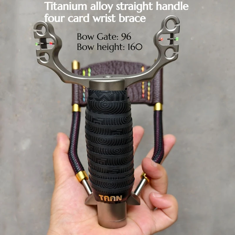 Titanium Alloy Straight Handle Four Card CNC Slingshot Wrist Drag Flat Leather Outdoor High-precision Hunting Tool
Titanium Alloy Straight Handle Four Card CNC Slingshot Wrist Drag Flat Leather Outdoor High-precision Hunting Tool