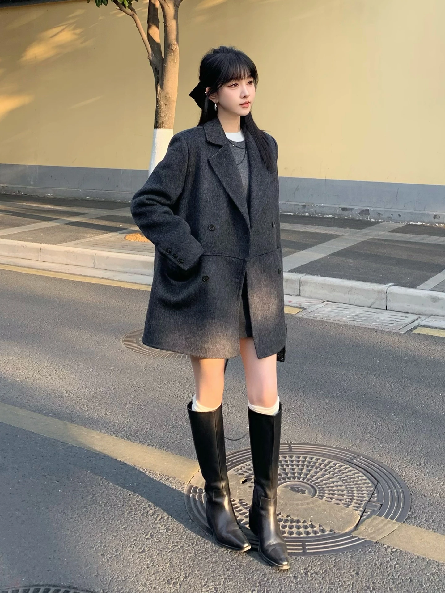 Unique Beautiful Double-Faced Woolen ort Coat for Women ey High-End Feeling Faionable Winter Outerwear Youth Size
Unique Beautiful Double-Faced Woolen ort Coat for Women ey High-End Feeling Faionable Winter Outerwear Youth Size