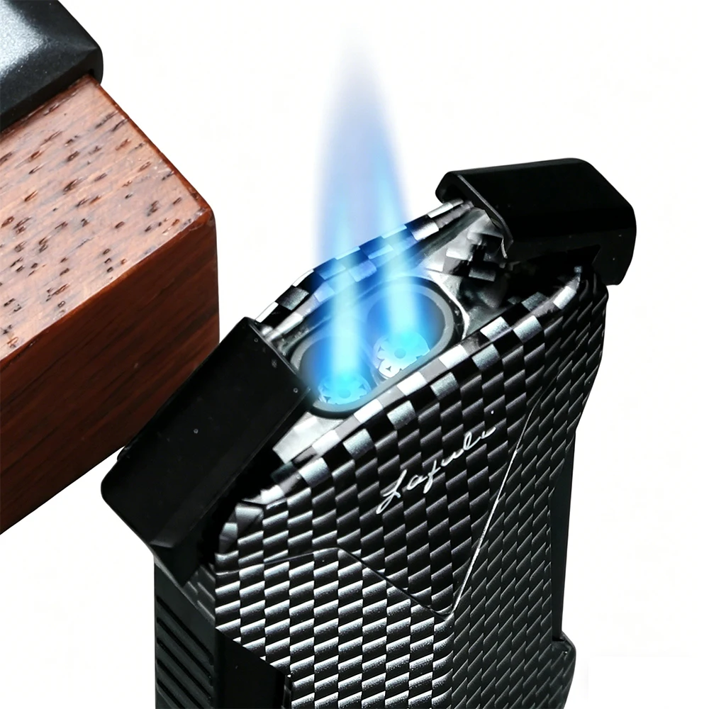 Carbon Fiber Cigar Lighter Metal Portable Blue Flame Jet Torch Lighters Cigar Accessories With Punch
Carbon Fiber Cigar Lighter Metal Portable Blue Flame Jet Torch Lighters Cigar Accessories With Punch