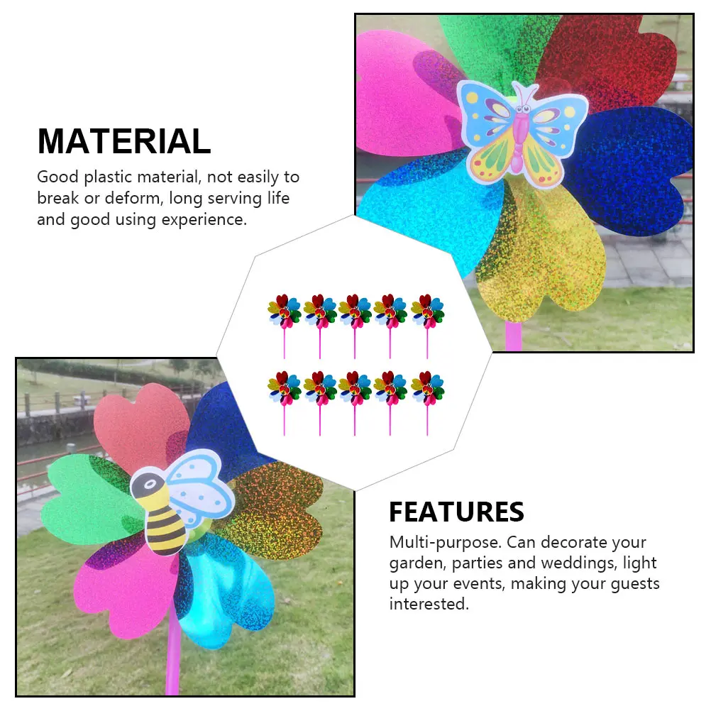 10pcs Colorful Plastic Windmills Outdoor Garden Pinwheels For Yard Courtyard Wedding Party Decoration Wind
10pcs Colorful Plastic Windmills Outdoor Garden Pinwheels For Yard Courtyard Wedding Party Decoration Wind