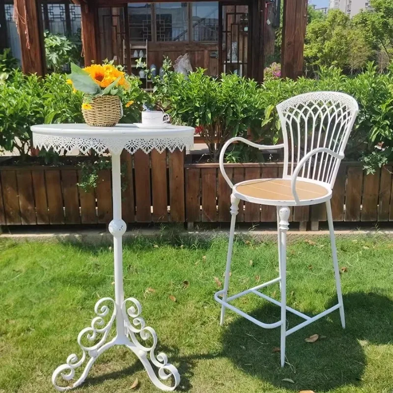 Outdoor courtyard retro bar, balcony coffee shop bar tall round table
Outdoor courtyard retro bar, balcony coffee shop bar tall round table