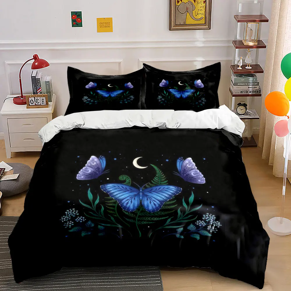 Moonlight Butterfly Art pattern 3PC, Multiple sizes kid's and adults' bedroom Exquisite 3PC bedding set, gift
Moonlight Butterfly Art pattern 3PC, Multiple sizes kid's and adults' bedroom Exquisite 3PC bedding set, gift
