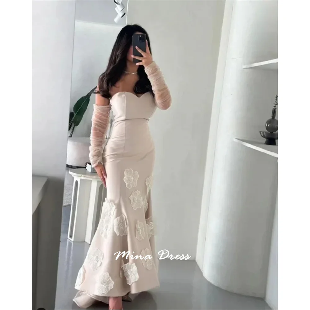 Mina Customized Backless Arabic Evening Dress Luxury Party Dress Piglet Breast Sequin Flowers 2025 Dresses for Special Occasions
Mina Customized Backless Arabic Evening Dress Luxury Party Dress Piglet Breast Sequin Flowers 2025 Dresses for Special Occasions