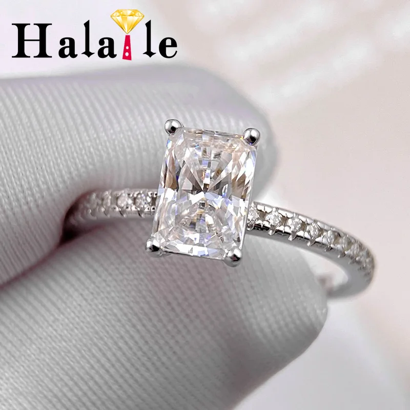 Кольцо Halaile D цвета сияющей огранки из муассанита, настоящее кольцо из стерлингового серебра S925 с GRA, ювелирные изделия, женские помолвочные свадебные подарки
Кольцо Halaile D цвета сияющей огранки из муассанита, настоящее кольцо из стерлингового серебра S925 с GRA, ювелирные изделия, женские помолвочные свадебные подарки