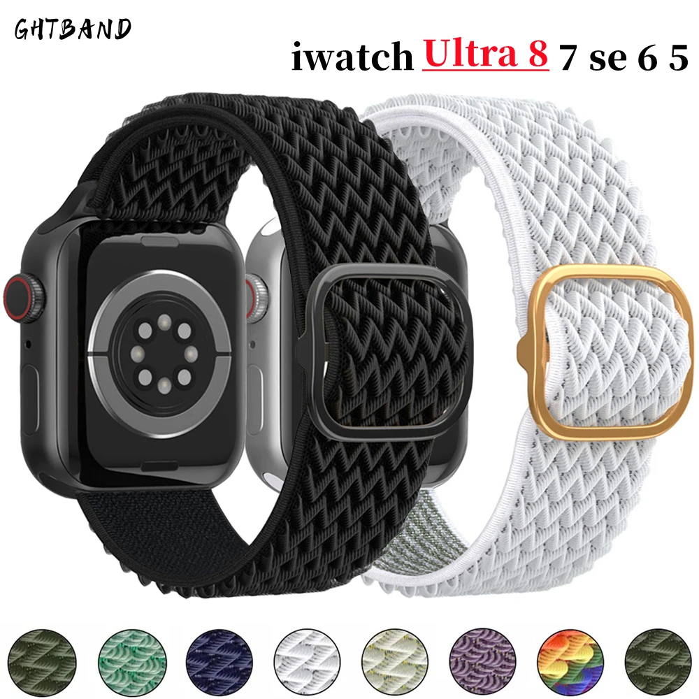Strap For Apple Watch Band 44mm 49mm 45mm 42mm 41mm 38mm 40mm Adjustable Elastic bracelet iwatch series 8 SE 7 6 5 4 Ultra 49 mm
Strap For Apple Watch Band 44mm 49mm 45mm 42mm 41mm 38mm 40mm Adjustable Elastic bracelet iwatch series 8 SE 7 6 5 4 Ultra 49 mm