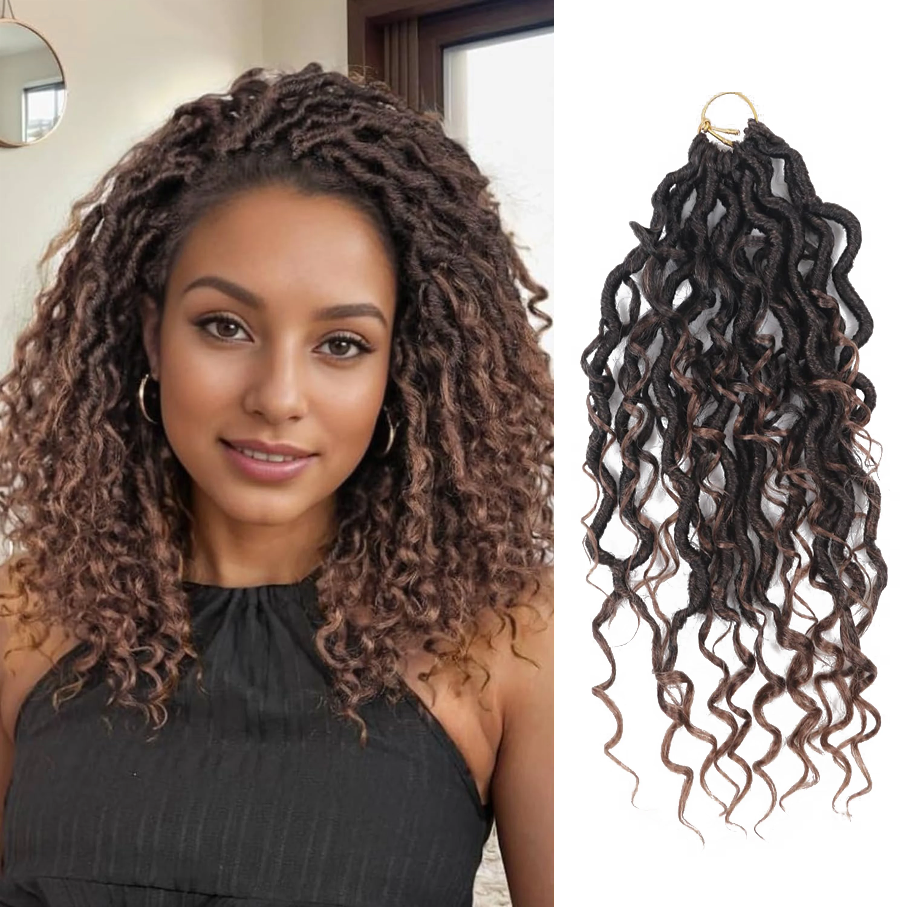 Синтетические крючковые пряди Goddess Locs в стиле бохо для женщин, готовые к использованию, с предварительно завязанными петлями
Синтетические крючковые пряди Goddess Locs в стиле бохо для женщин, готовые к использованию, с предварительно завязанными петлями