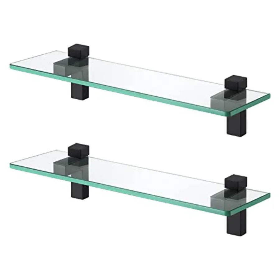 Glass Shelves for Bathroom, Tempered Glass Floating Shelves Wall Mount, BGS301S40-BK-P
Glass Shelves for Bathroom, Tempered Glass Floating Shelves Wall Mount, BGS301S40-BK-P