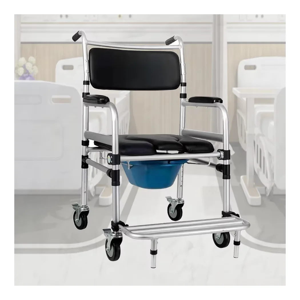 Высококачественный прочный современный удобный стул для душа без барьеров, алюминиевый стул-комодер
Высококачественный прочный современный удобный стул для душа без барьеров, алюминиевый стул-комодер