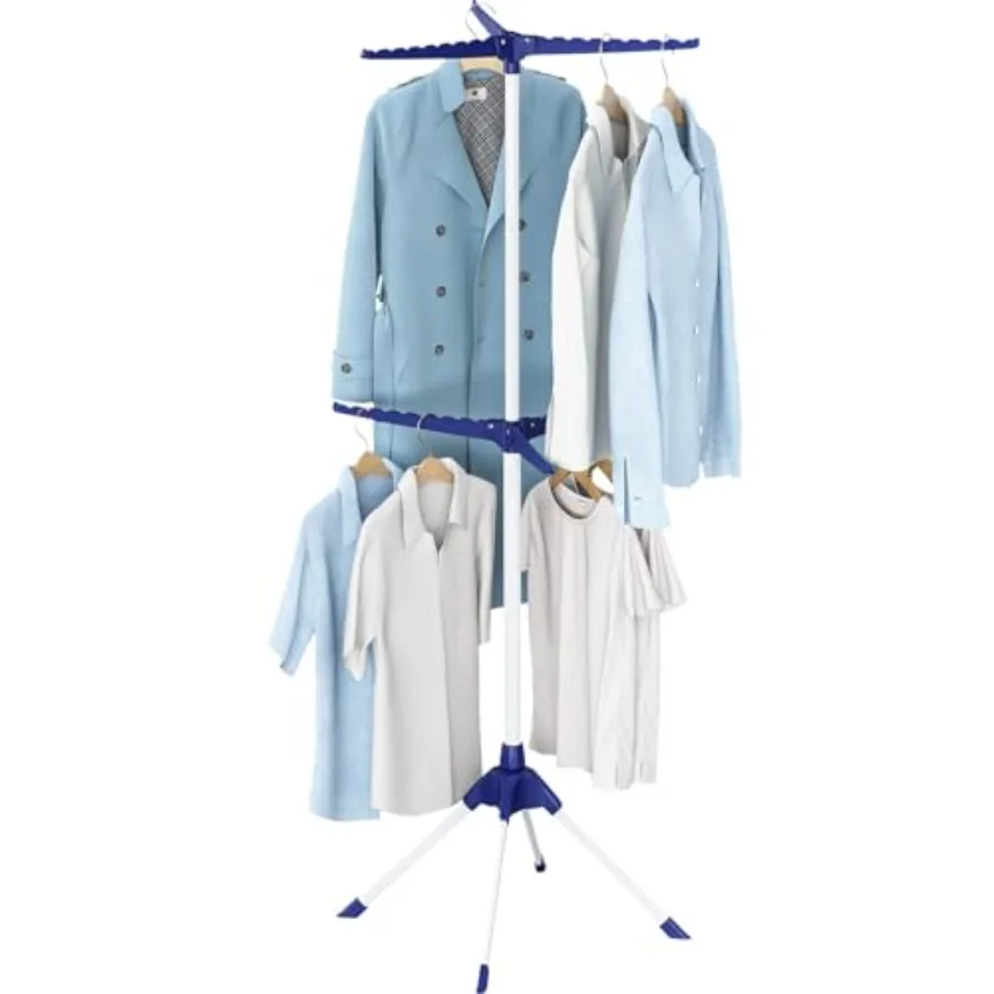 Clothes Drying Rack 2-Tier Folding Laundry Drying Rack, 57 Inch Collapsible Clothing Rack 4 Legs, 6 Arms for 48 Hangers, Portab
Clothes Drying Rack 2-Tier Folding Laundry Drying Rack, 57 Inch Collapsible Clothing Rack 4 Legs, 6 Arms for 48 Hangers, Portab