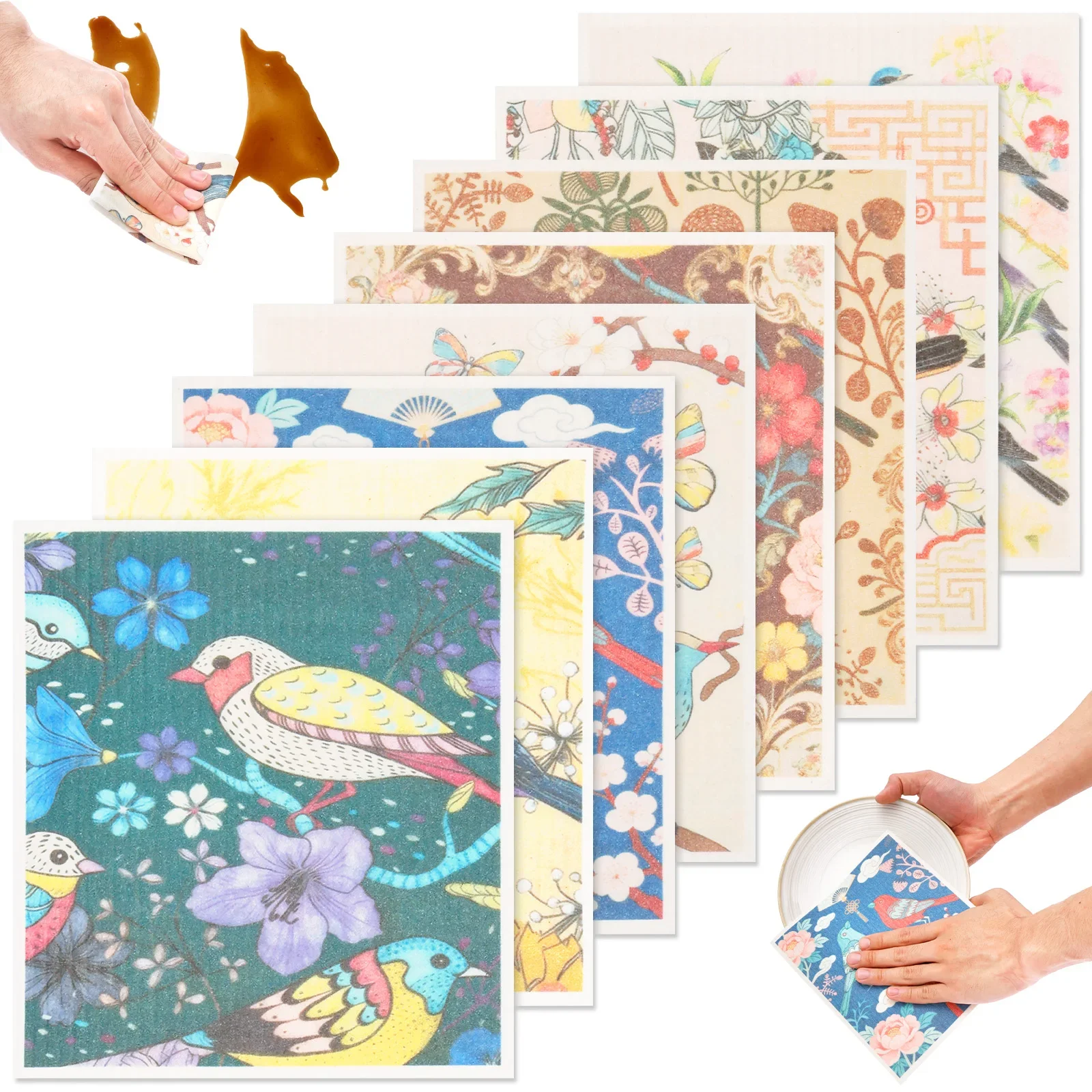 6/8Pcs Swedish Dishcloths Reusable Kitchen Dish Towels Absorbent Dish Rags Absorbent Fast Drying Print Cleaning Dish Towels
6/8Pcs Swedish Dishcloths Reusable Kitchen Dish Towels Absorbent Dish Rags Absorbent Fast Drying Print Cleaning Dish Towels