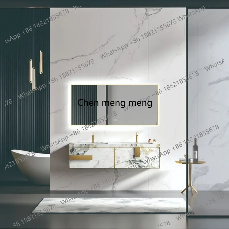 F181 Bright white rock slab washstand integrated bathroom cabinet comprehensive LED mirror washstand basin mirror cabinet
F181 Bright white rock slab washstand integrated bathroom cabinet comprehensive LED mirror washstand basin mirror cabinet
