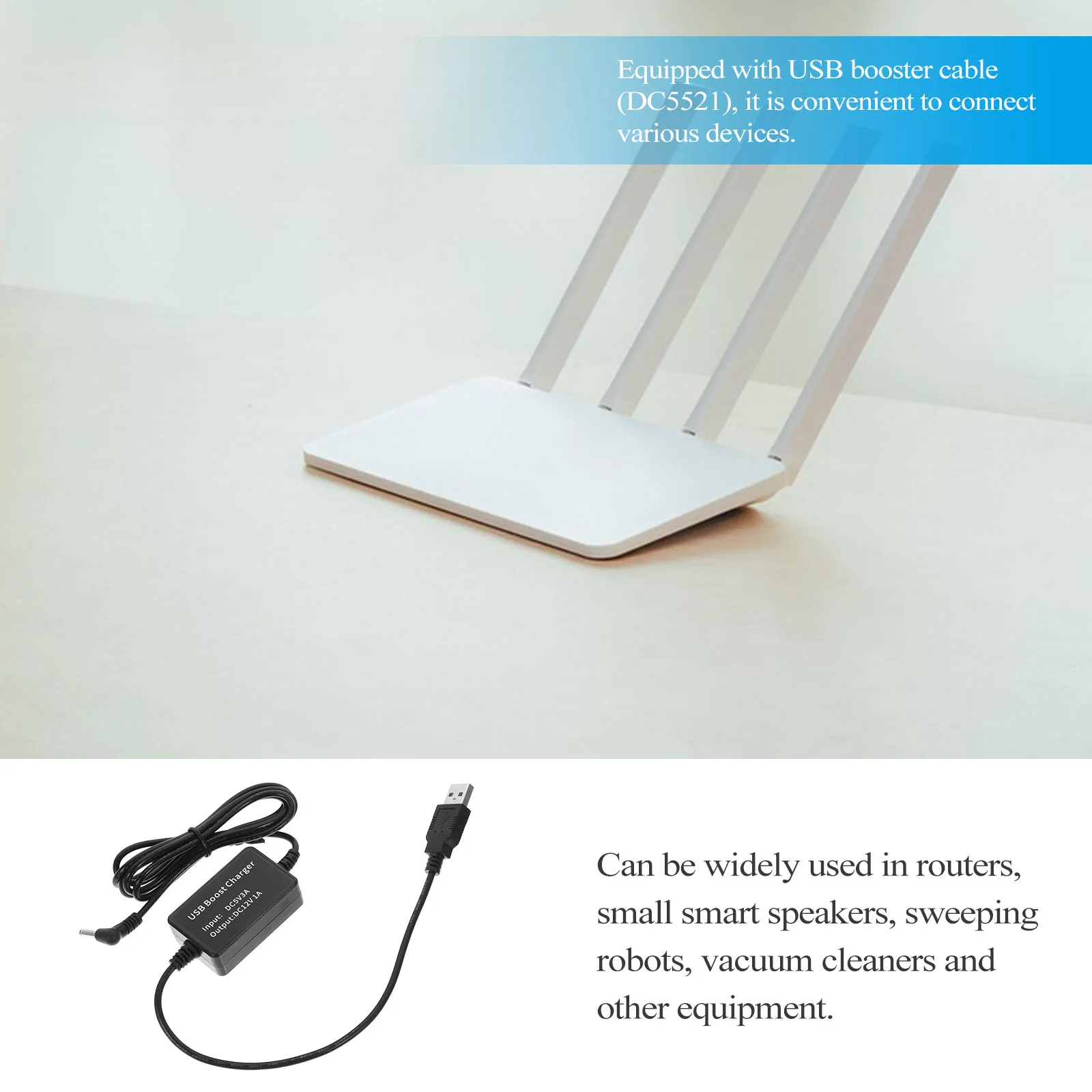 USB to 12V Voltage Step Up Converter USB to Dc Power Cable Compact Adapter for Routers Smart Speakers Robot Vacuum
USB to 12V Voltage Step Up Converter USB to Dc Power Cable Compact Adapter for Routers Smart Speakers Robot Vacuum