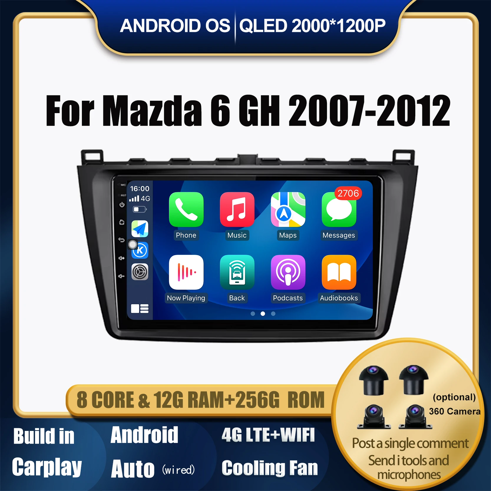 Android 14 Car Radio For Mazda 6 GH 2007 2008 2009 2010-2012 Multimedia Player GPS Navigation stereo NO 2din DVD Tools WIFI DSP
Android 14 Car Radio For Mazda 6 GH 2007 2008 2009 2010-2012 Multimedia Player GPS Navigation stereo NO 2din DVD Tools WIFI DSP